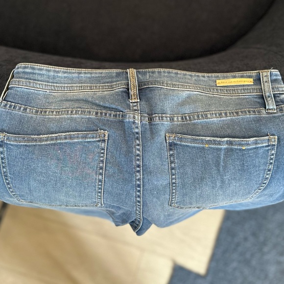 Anthro Pilcro Letterpress Mid-Rise Slim Straight Embellished Crop Jeans - Sz 30 - Picture 13 of 16